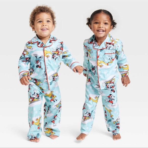 Toddler 2 pc Disney 100 Mickey Mouse & Friends Matching Family Coat Pajama Set - Picture 1 of 4